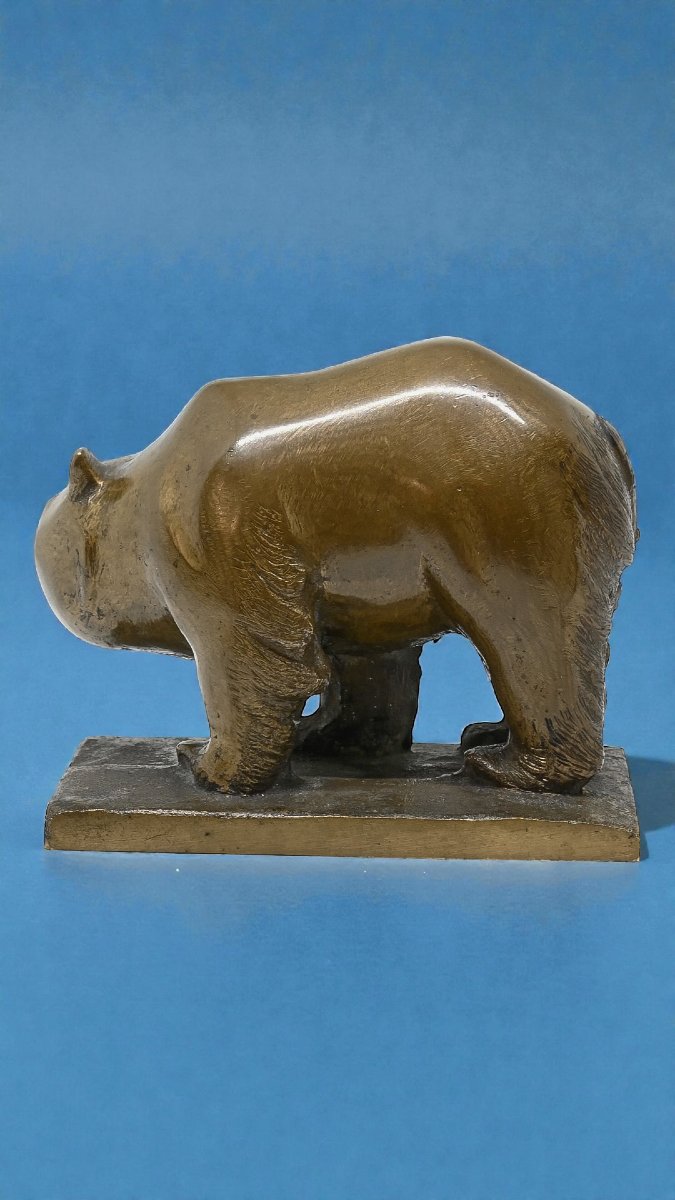Erik Lindberg - Orso in Bronzo - Svezia Inizio XX Secolo-photo-4